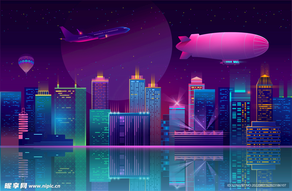 科幻城市剪影