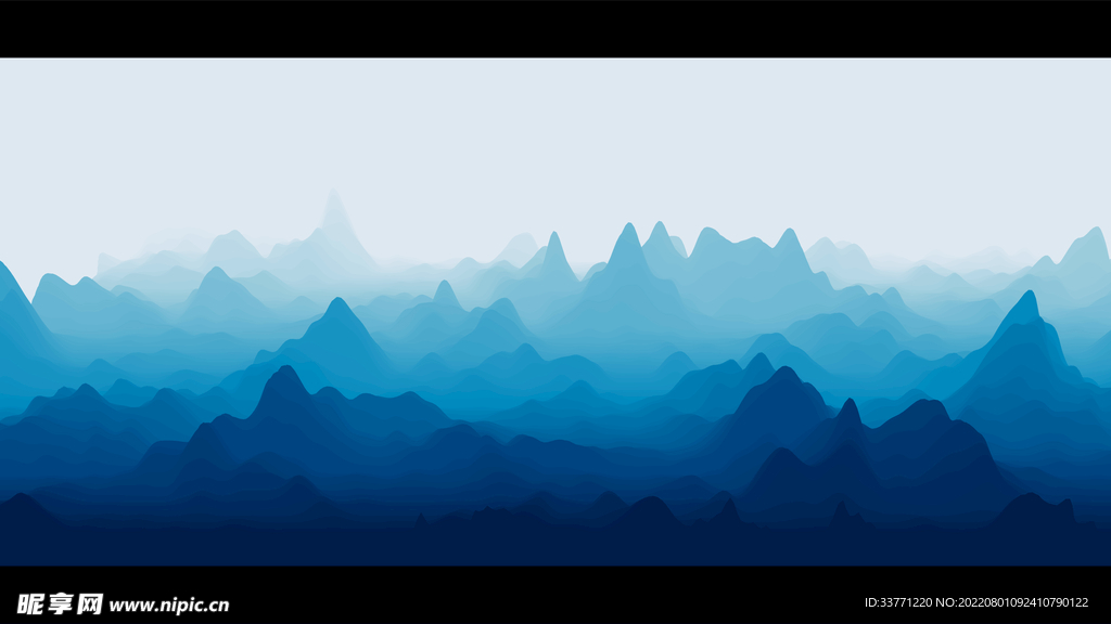 蓝色山峰