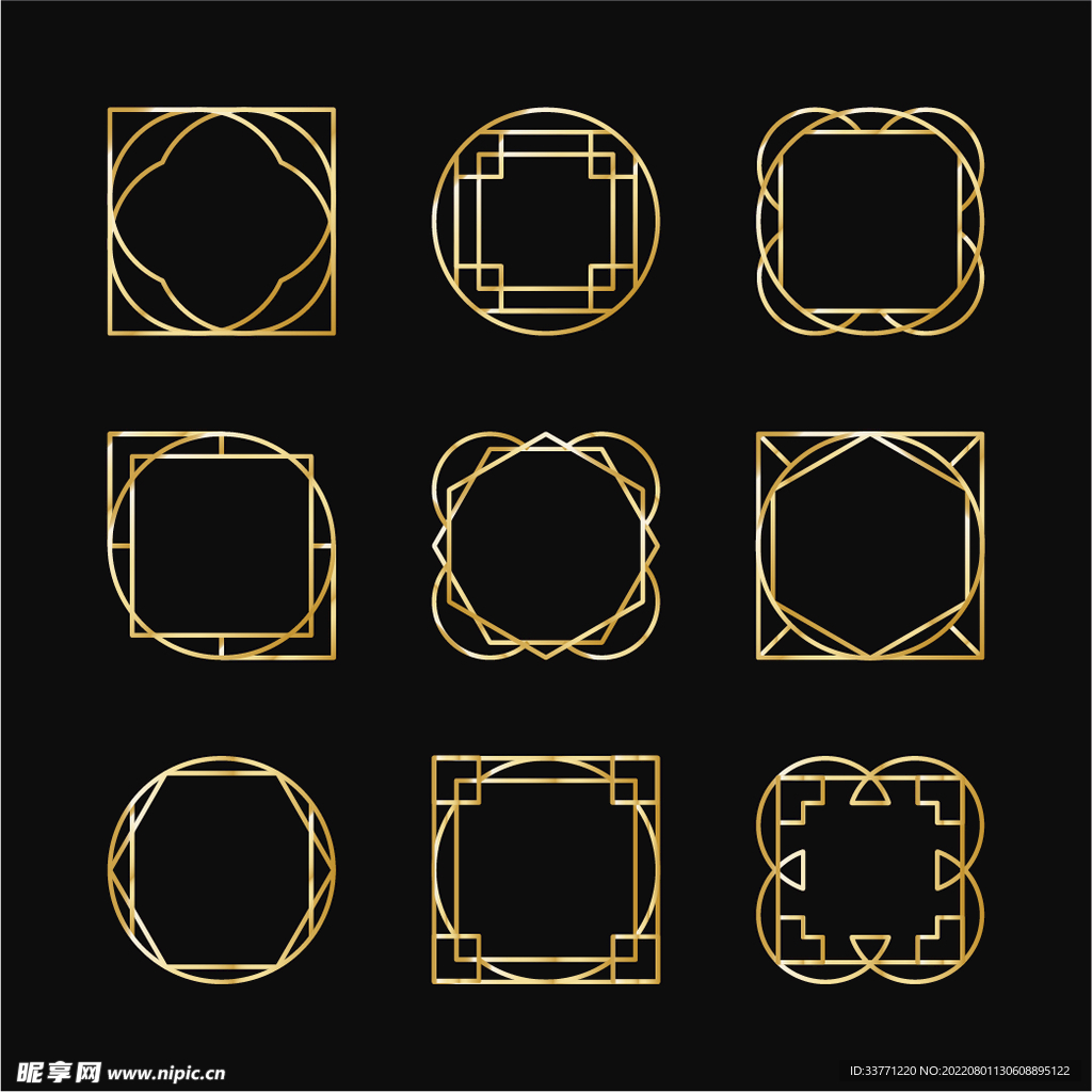 金色边框