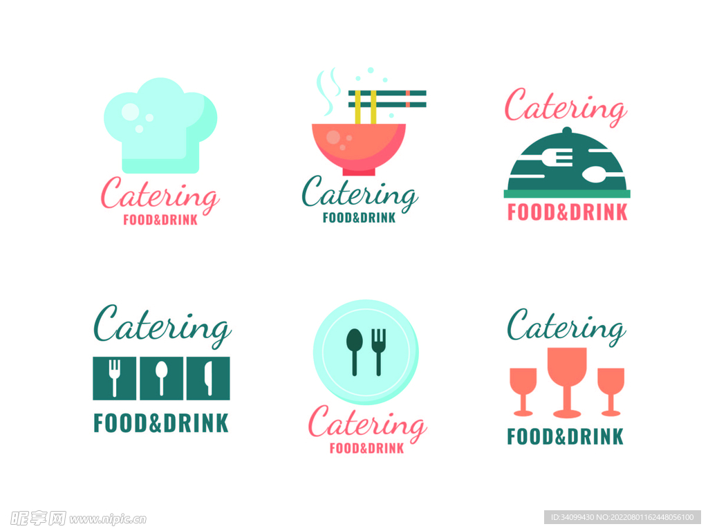 矢量食物图标餐厅logo