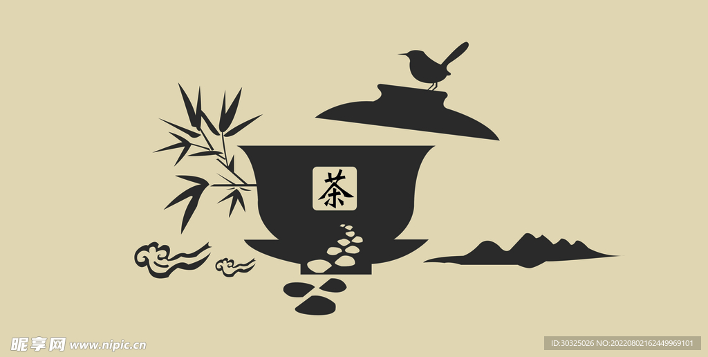 茶室画布