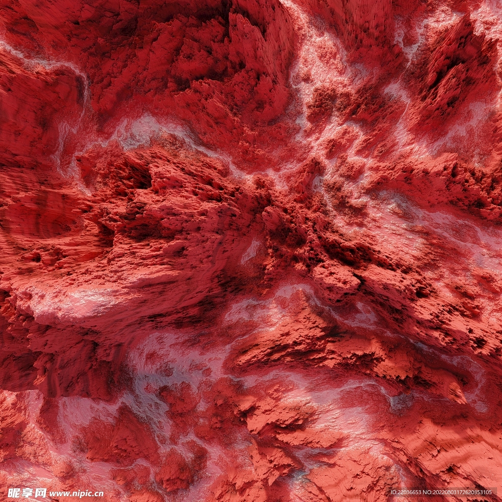 红色山壑地质