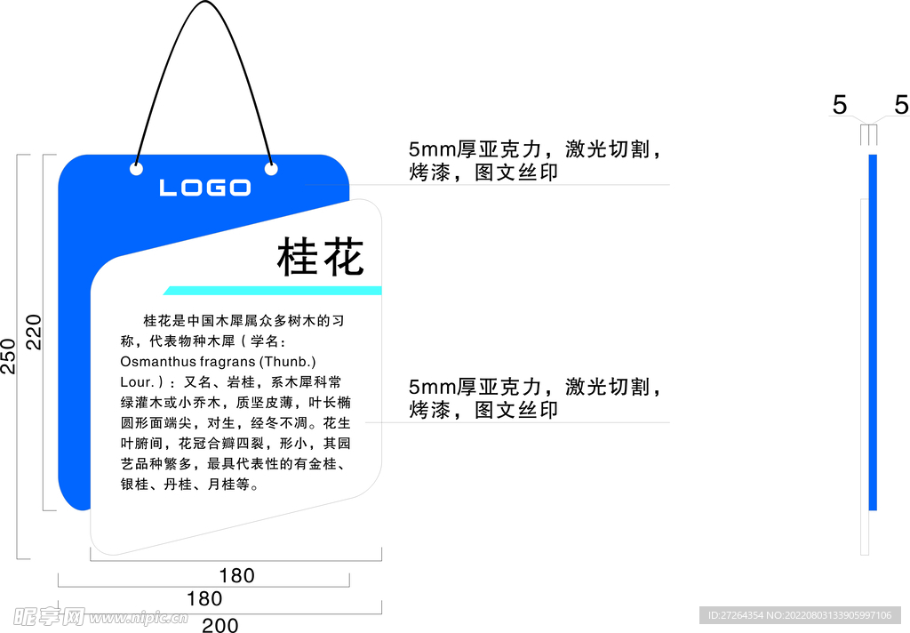 树名牌