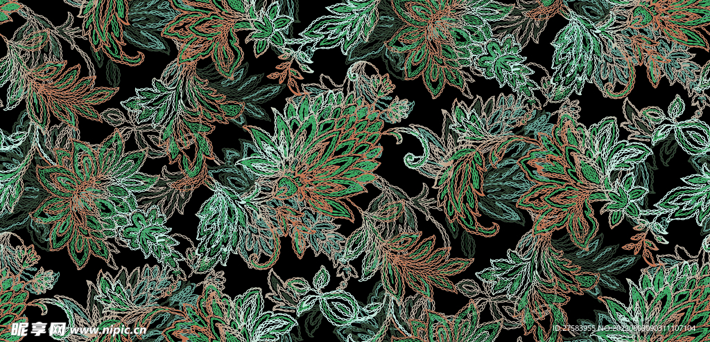 印花黑
