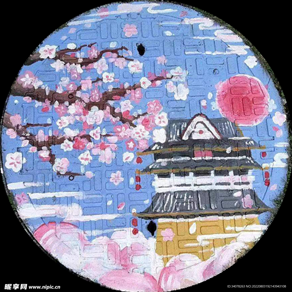 井盖涂鸦