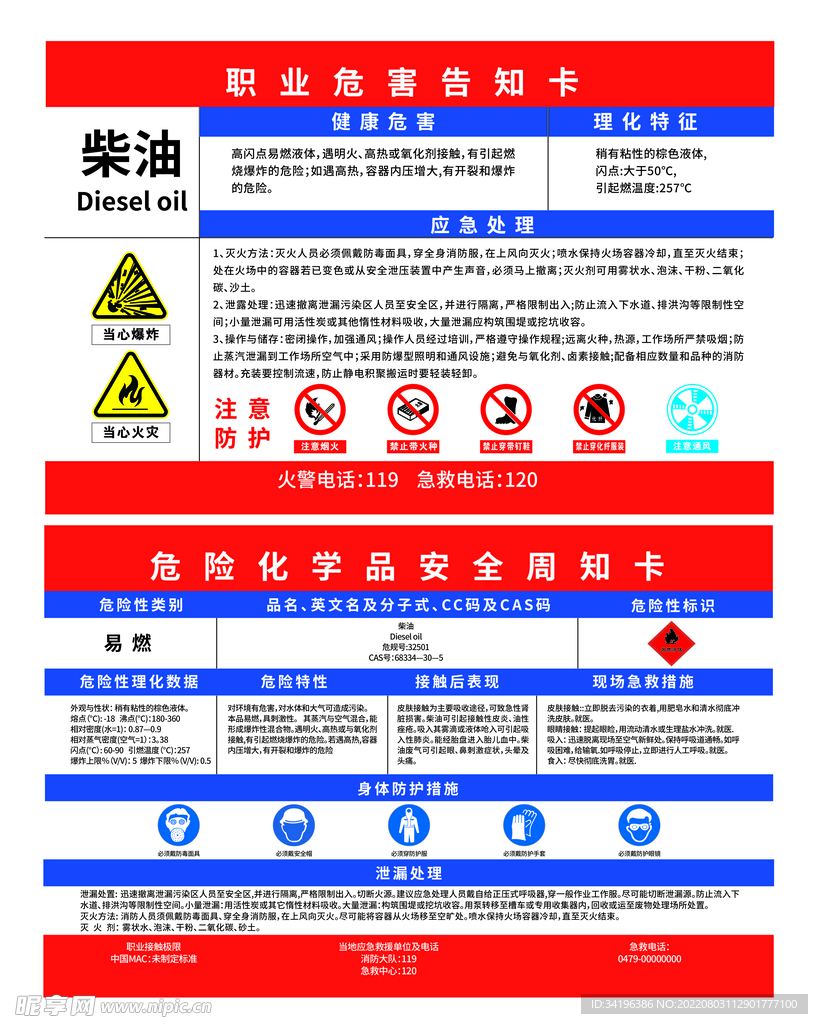 危险化学品告知卡