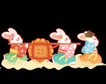 中秋玉兔  
