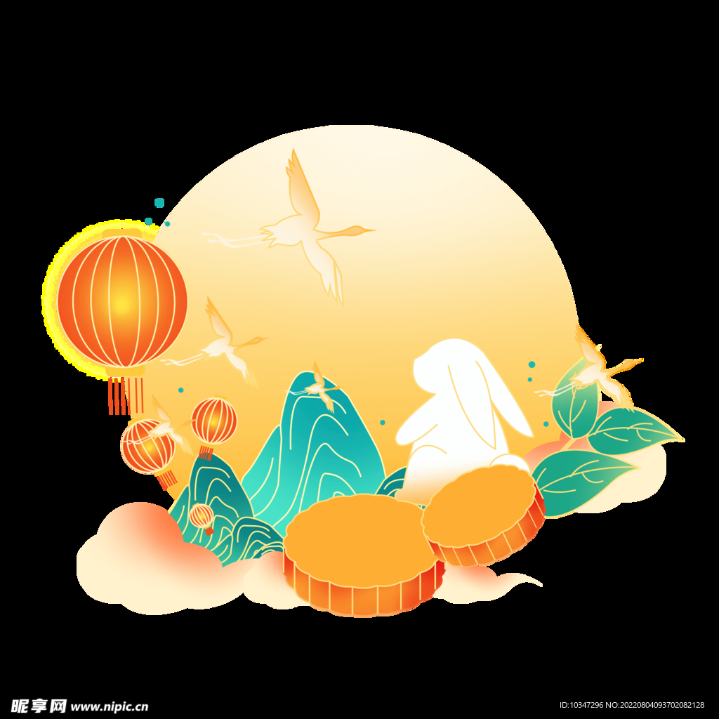 中秋玉兔  