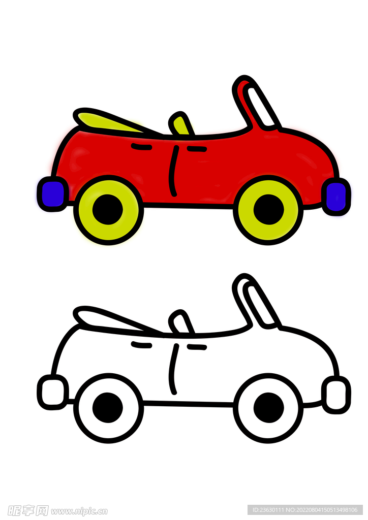 小汽车 简笔画