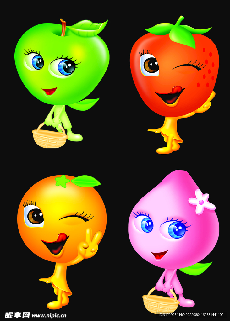 卡通水果