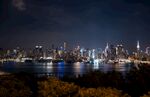 城市 纽约 鸟瞰 地平线 都市