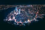 城市 纽约 鸟瞰 地平线 都市