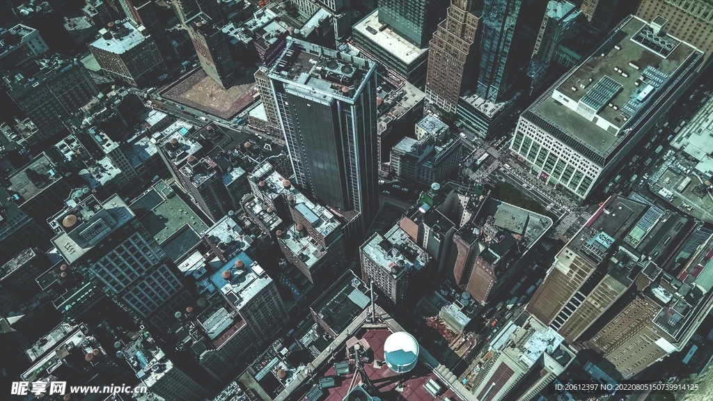 城市 纽约 鸟瞰 地平线 都市