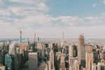 城市 纽约 鸟瞰 地平线 都市