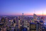 城市 纽约 鸟瞰 地平线 都市