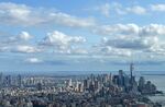 城市 纽约 鸟瞰 地平线 都市