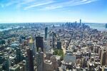 城市 纽约 鸟瞰 地平线 都市