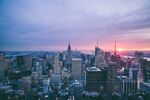 城市 纽约 鸟瞰 地平线 都市