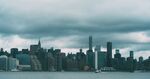 城市 纽约 鸟瞰 地平线 都市