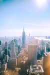 城市 纽约 鸟瞰 地平线 都市
