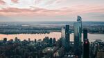 城市 纽约 鸟瞰 地平线 都市