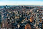 城市 纽约 鸟瞰 地平线 都市