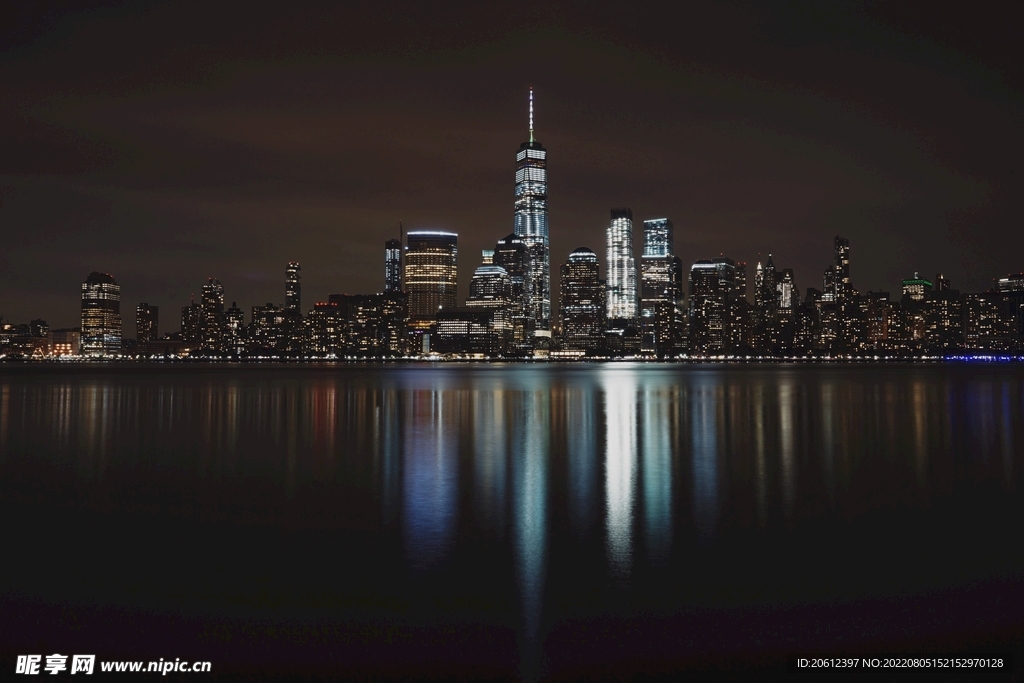 城市 纽约 鸟瞰 地平线