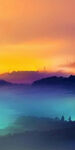 夕阳 天地 山川