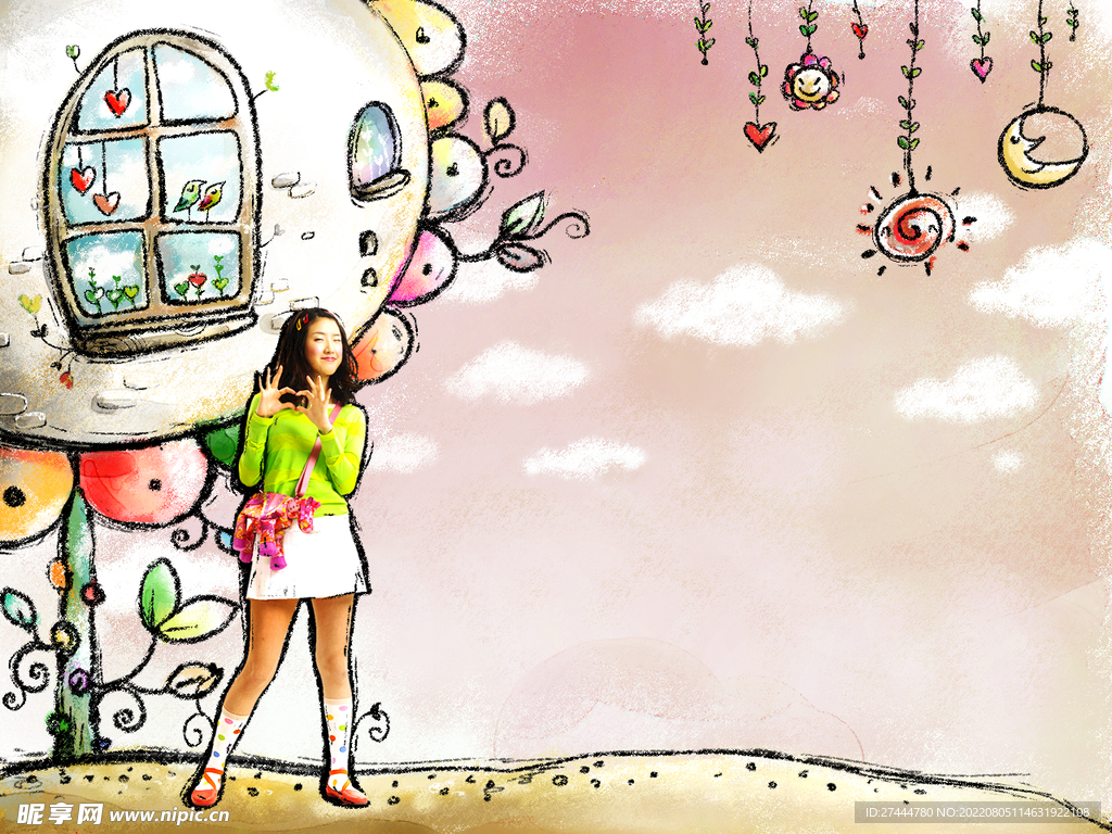 韩国梦话手绘女孩2