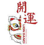 中国风开运狮子国潮喜庆红色.