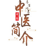 中医简介字体