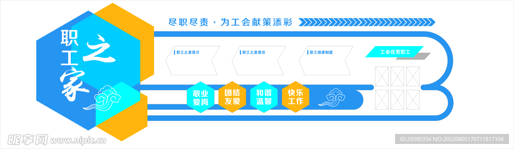 工会职工之家文化墙