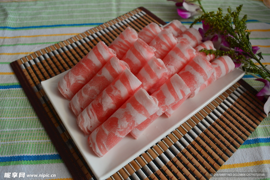 火锅涮品 烧烤  肉片 美食