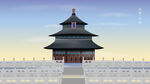 城市地标建筑插画手绘
