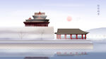 城市地标建筑插画手绘