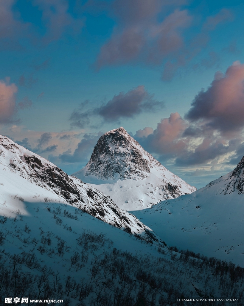 户外雪山山脉山峰