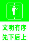 文明有序电梯提示