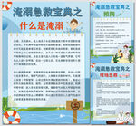 暑假夏天溺水急救科普知识海报