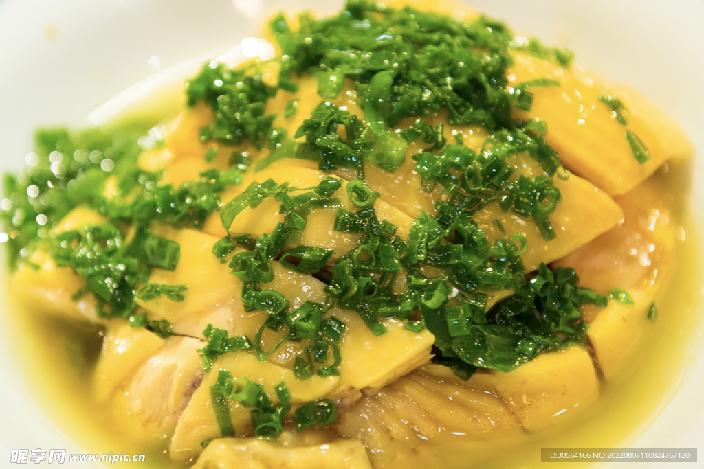 香葱葱油鸡美食