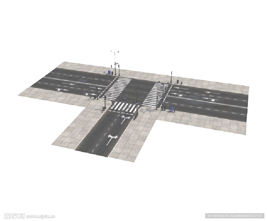 C4D模型马路