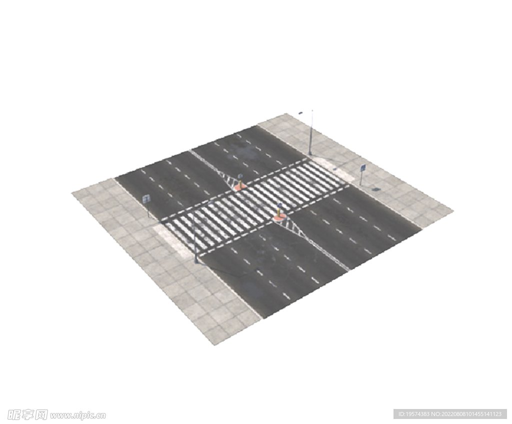 C4D模型马路