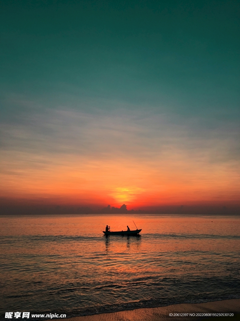 晚霞 夕阳 日出 大海