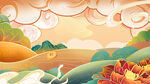 淡雅中国风国潮插画海报背景