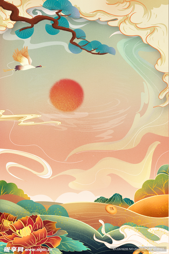 创意中国风国潮插画海报