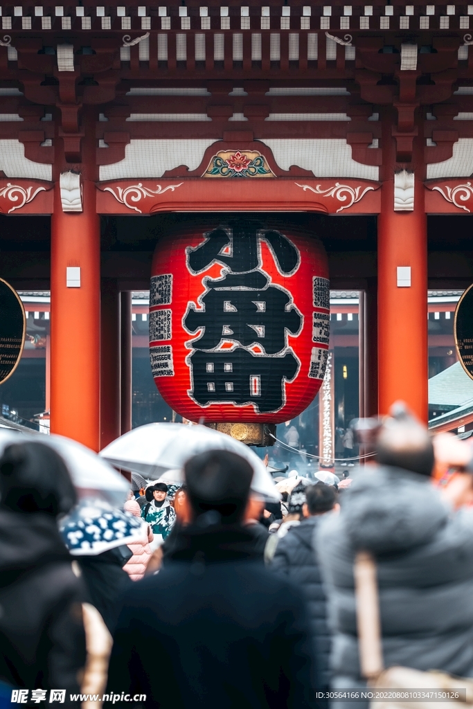 户外日式寺庙建筑