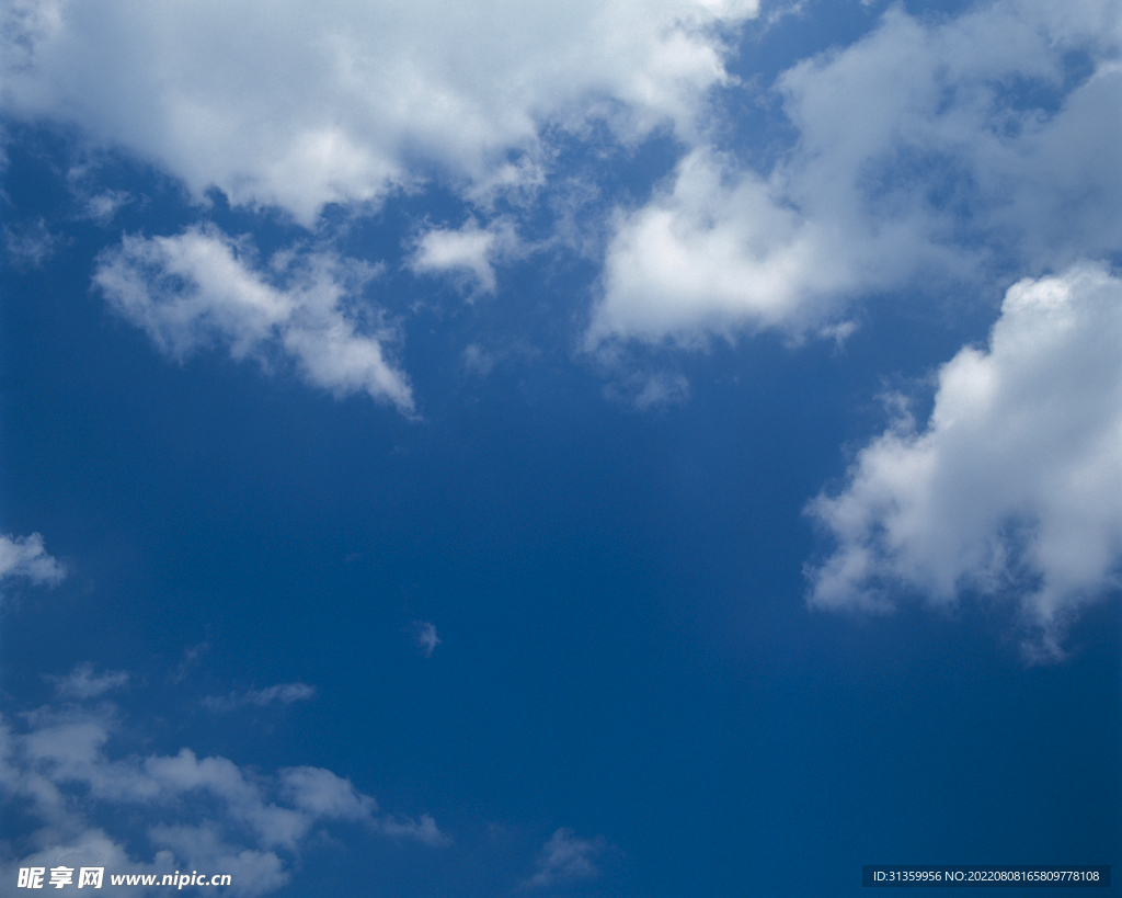 蓝天白云背景素材拍摄