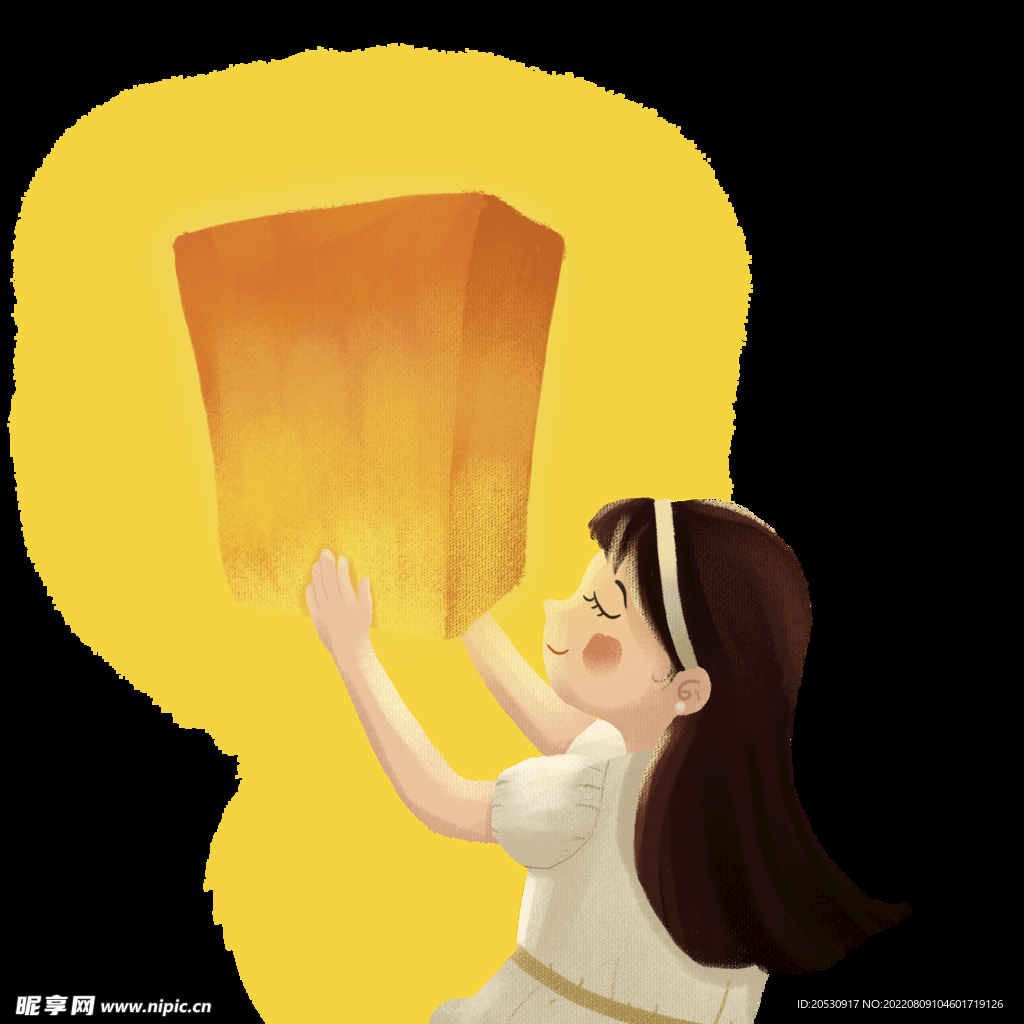 放孔明灯元素