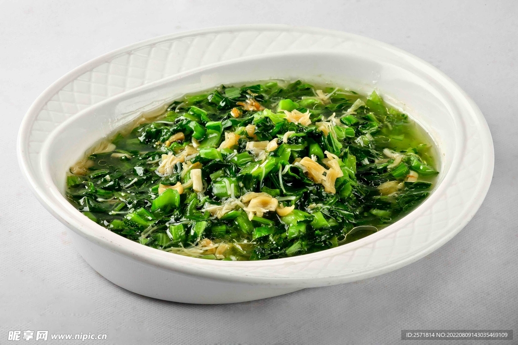 瑶柱煮芥菜 素菜 精品 酒店