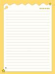 创意小清新简约黄色笔记本信纸