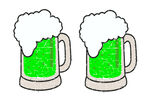 绿色啤酒杯